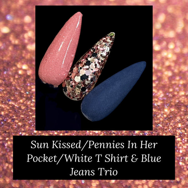 Sun Kissed/Pennies In Her Pocket/White T Shirt & Blue Jeans Trio