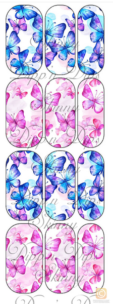 Butterfly Water Slide decals
